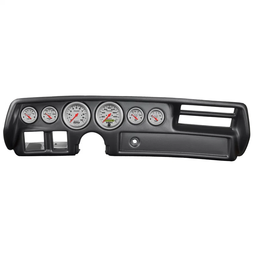 DIRECT FIT DASH KIT; CHEVELLESS/ELCAMINO/MONTE 70-72; RPM/MPH/FUEL/OILP/WTMP/BAT for Chevrolet