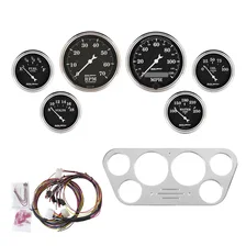 DIRECT FIT DASH KIT; FORD TRUCK 53-55; TACH/MPH/FUEL/OILP/WTMP/VOLT; OTB image 1