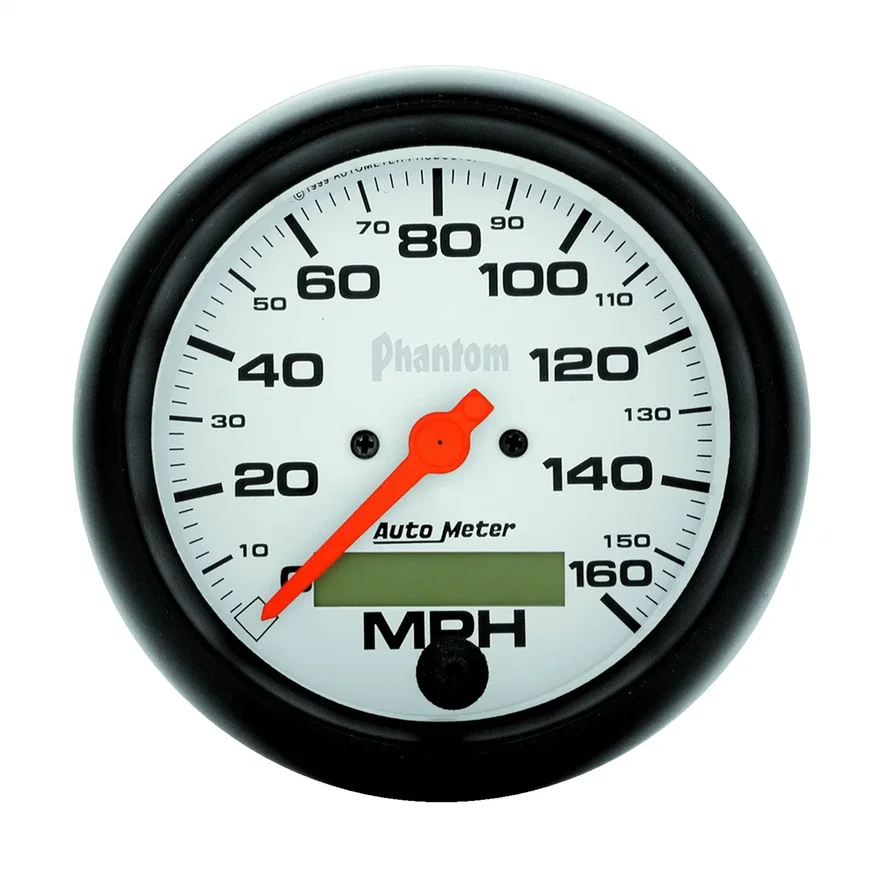 GAUGE; SPEEDO; 3 3/8in.; 160MPH; ELEC. PROGRAM W/LCD ODO; PHANTOM