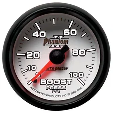 GAUGE; BOOST; 2 1/16in.; 100PSI; MECHANICAL; PHANTOM II image 2