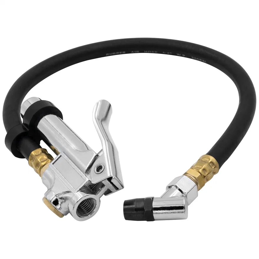 INFLATOR ASSEMBLY; TIRE PRESS; INCL. 18 IN. HOSE/45 DEGREE BULLET CHUCK