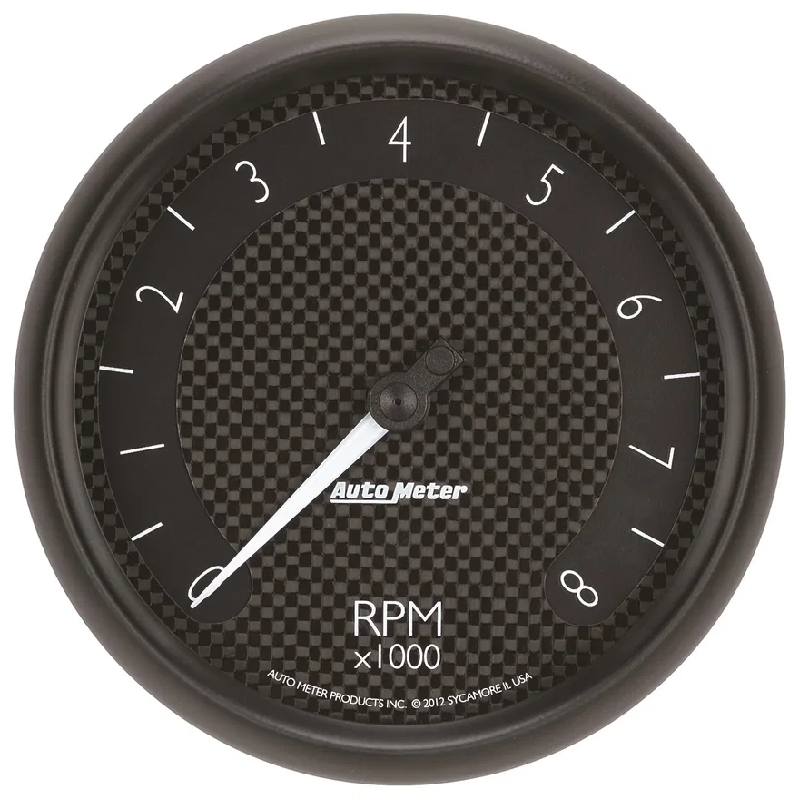 GAUGE; TACHOMETER; 5in.; 8K RPM; IN-DASH; GT