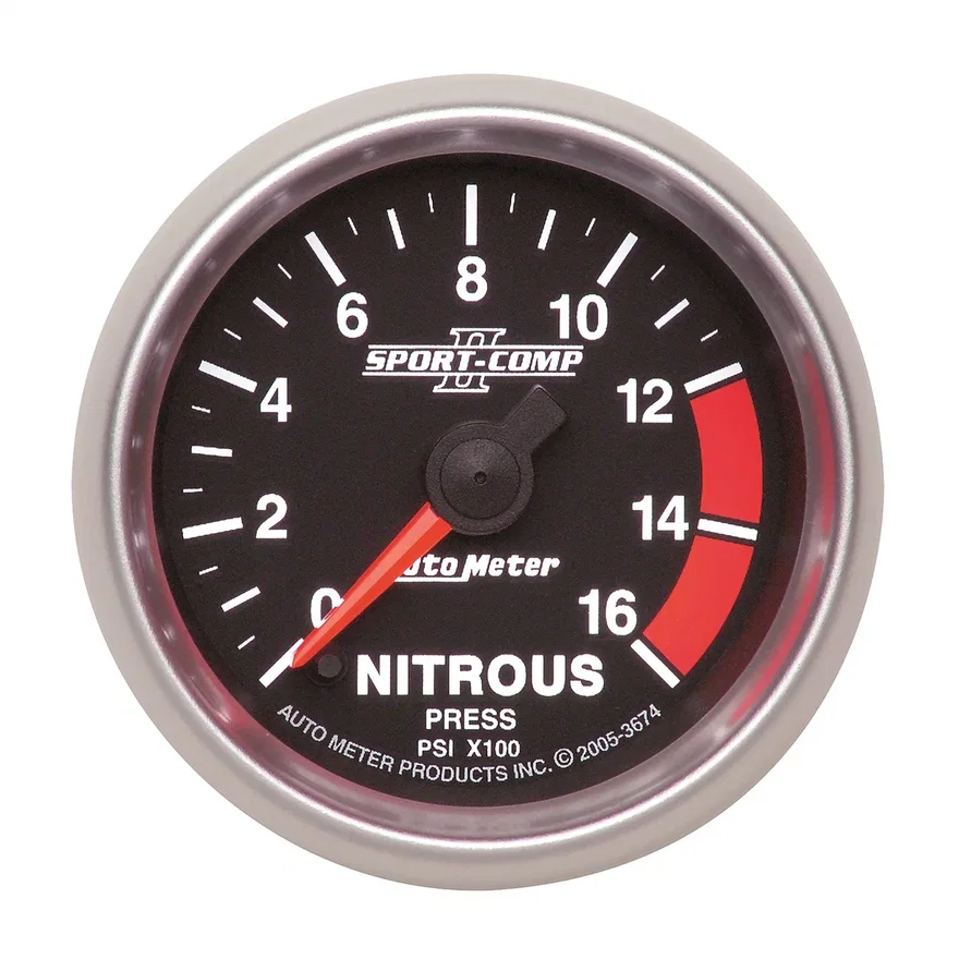 GAUGE; NITROUS PRESS; 2 1/16in.; 1600PSI; DIGITAL STEPPER MOTOR; SPORT-COMP II
