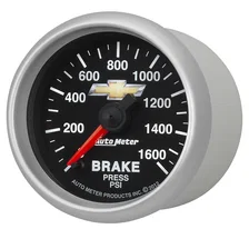 GAUGE; BRAKE PRESS; 2 1/16in.; 1600PSI; DIGITAL STEPPER MOTOR; CHEVY GOLD BOWTIE image 2