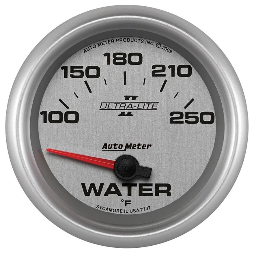 GAUGE; WATER TEMP; 2 5/8in.; 100-250deg.F; ELECTRIC; ULTRA-LITE II