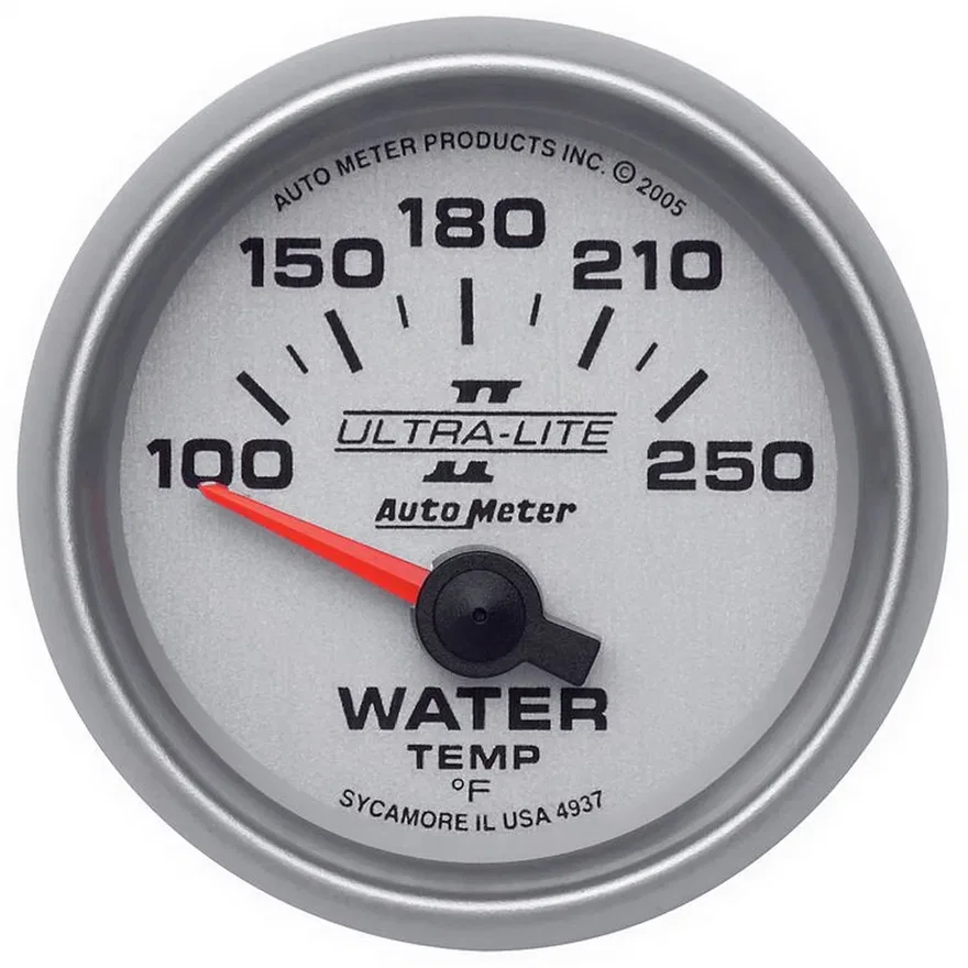 GAUGE; WATER TEMP; 2 1/16in.; 100-250deg.F; ELECTRIC; ULTRA-LITE II