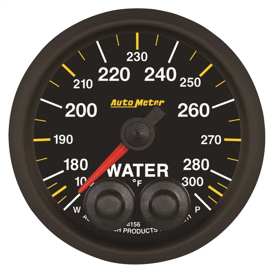 GAUGE; WATER TEMP; 2 1/16in.; 100-300deg.F; STEPPER MOTOR W/PEAK/WARN; NASCAR CA