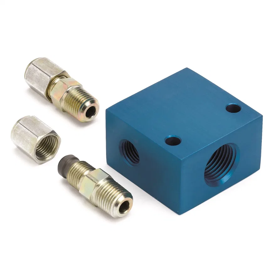 FITTING; ADAPTER; TRANSMISSION LINE; 5/16in. OD TUBING; 1/2in. NPTF