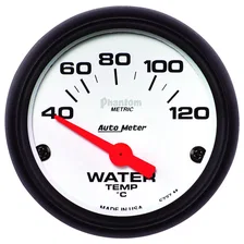 GAUGE; WATER TEMP; 2 1/16in.; 40-120deg.C; ELECTRIC; PHANTOM image 1