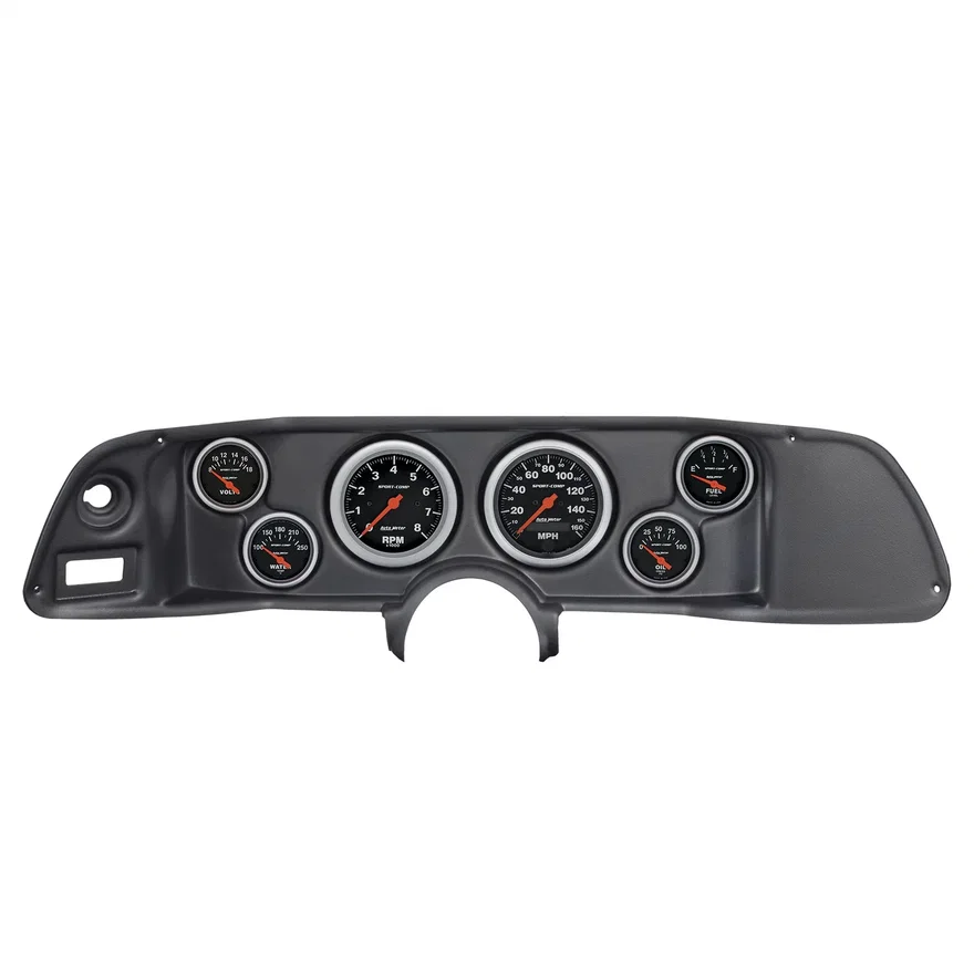 DIRECT FIT DASH KIT; CAMARO 70-78; TACH/MPH/FUEL/OILP/WTMP/VOLT; SPORT-COMP