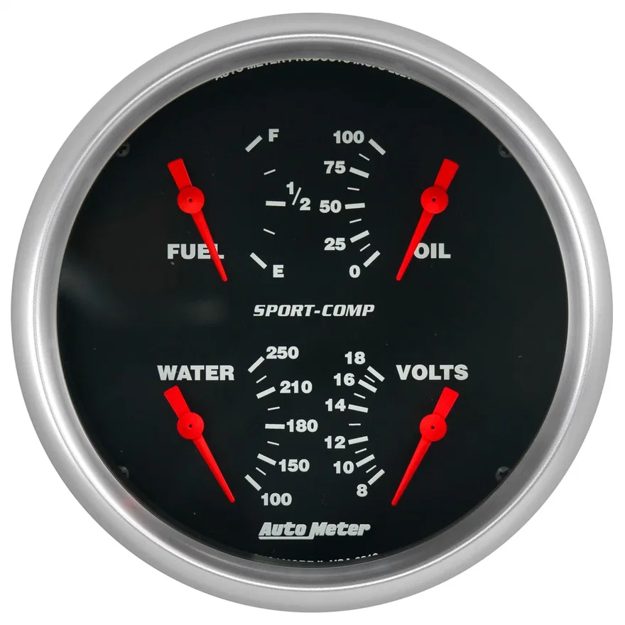 GAUGE; QUAD; 5in.; 240OE-33OF; ELEC; SPORT-COMP