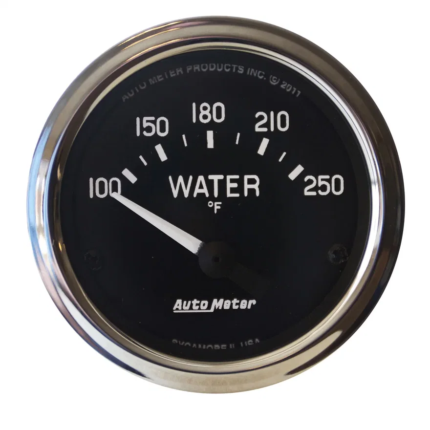GAUGE; WATER TEMP; 2 1/16in.; 100-250deg.F; ELECTRIC; COBRA
