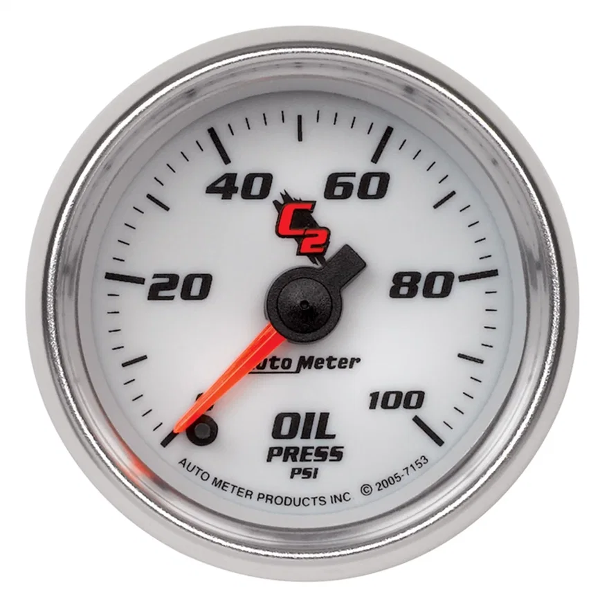 GAUGE; OIL PRESSURE; 2 1/16in.; 100PSI; DIGITAL STEPPER MOTOR; C2