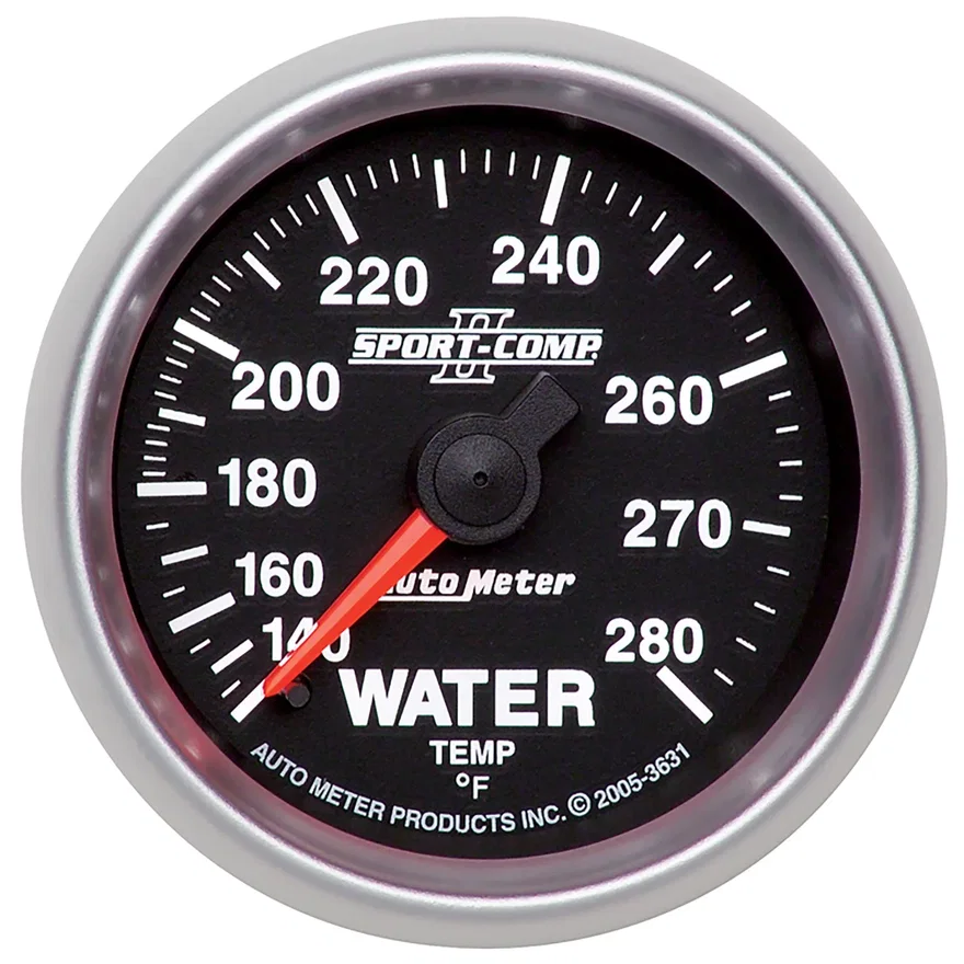 GAUGE; WATER TEMP; 2 1/16in.; 140-280deg.F; MECHANICAL; SPORT-COMP II