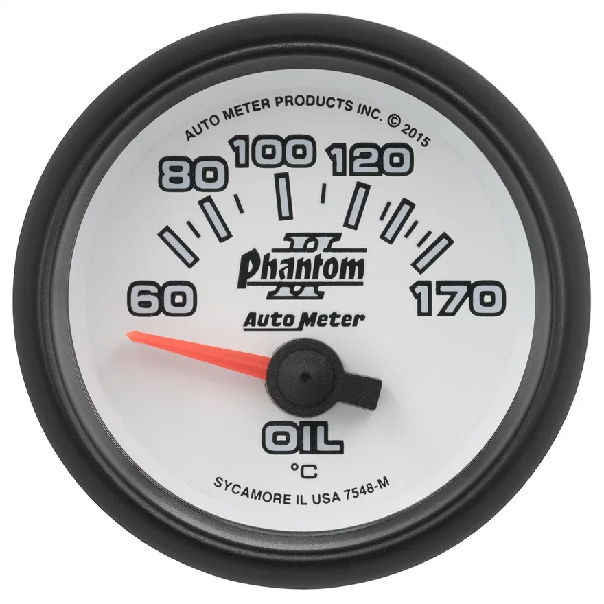 GAUGE; OIL TEMP; 2 1/16in.; 60-170deg.F; ELECTRIC; PHANTOM II