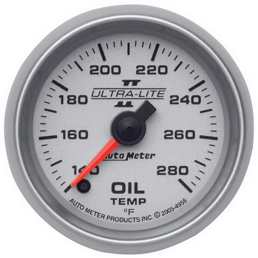 GAUGE; OIL TEMP; 2 1/16in.; 140-280deg.F; DIGITAL STEPPER MOTOR; ULTRA-LITE II
