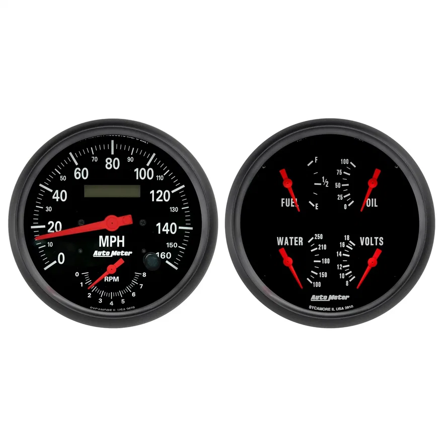 GAUGE KIT; 2 PC.; QUAD/TACH/SPEEDO; 5in.; Z-SERIES