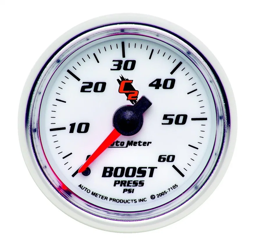 GAUGE; BOOST; 2 1/16in.; 60PSI; MECHANICAL; C2