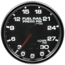 GAUGE; RAIL PRESS; 2 1/16in.; 30KPSI; STEPPER MOTOR W/PK/WRN; BLK/SMK/BLK; SPEK image 2