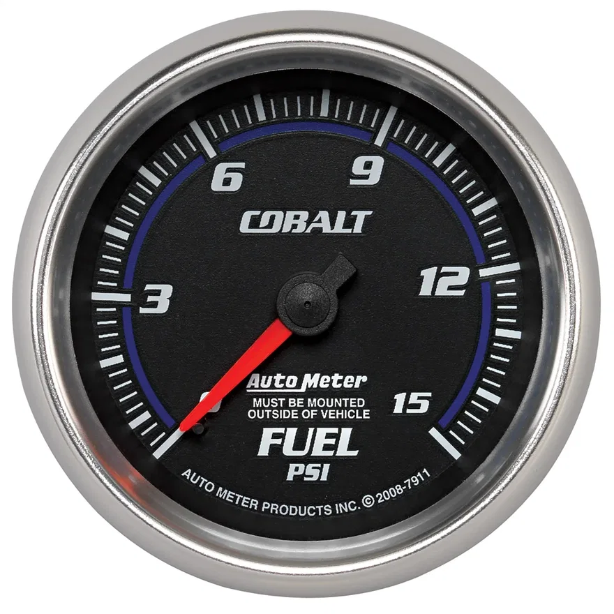 GAUGE; FUEL PRESSURE; 2 5/8in.; 15PSI; MECHANICAL; COBALT