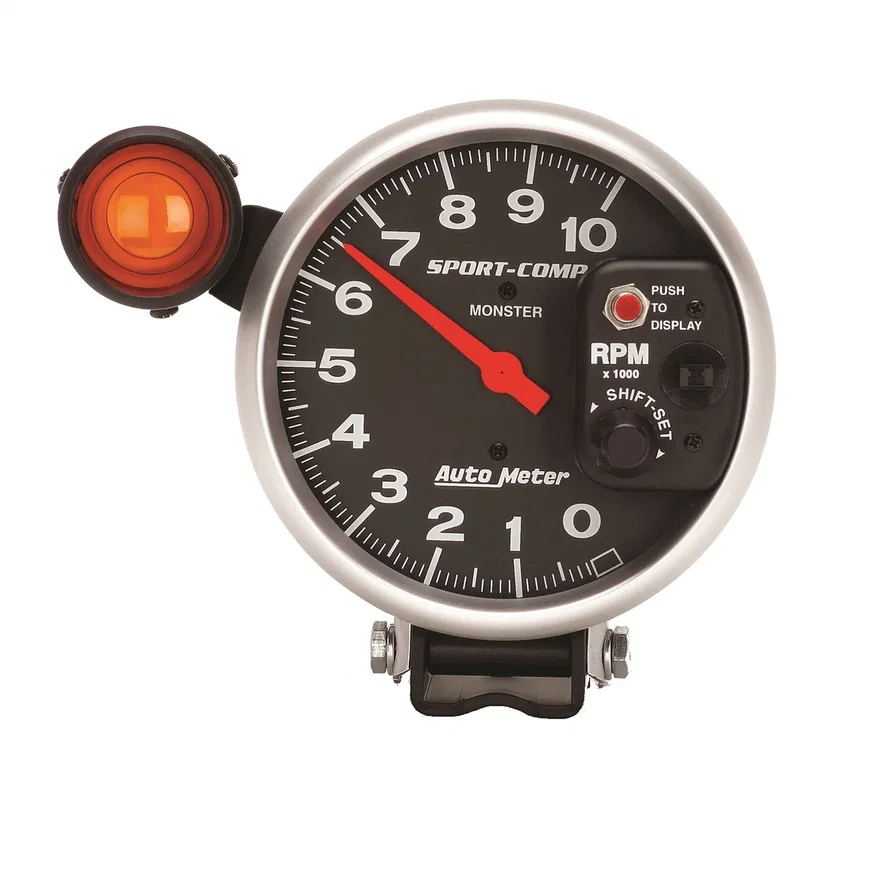 GAUGE; TACHOMETER; 5in.; 10K RPM; PEDESTAL W/EXT. SHIFT-LITE; SPORT-COMP