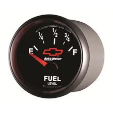 GAUGE; FUEL LEVEL; 2 1/16in.; 0OE TO 90OF; ELEC; CHEVY RED BOWTIE; BLACK image 5
