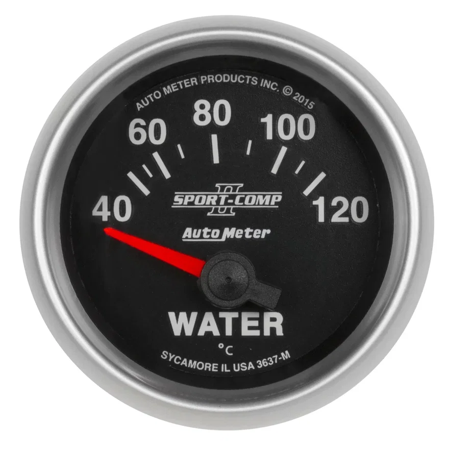 GAUGE; WATER TEMP; 2 1/16in.; 40-120deg.C; ELECTRIC; SPORT-COMP II