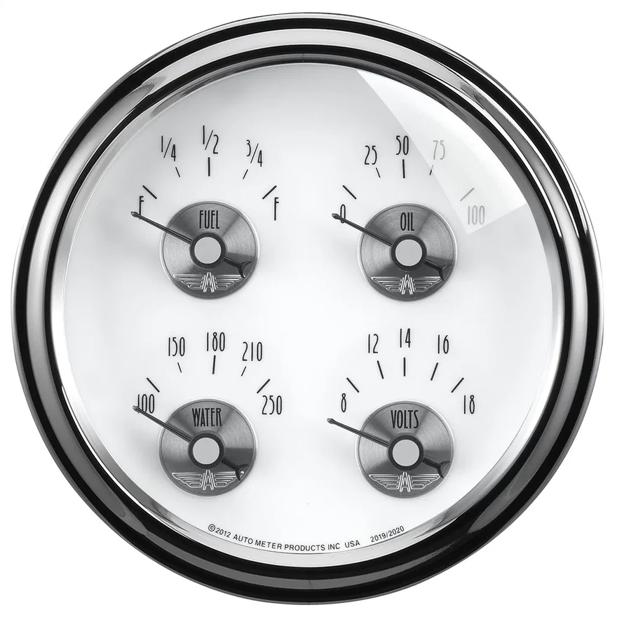 GAUGE; QUAD; 5in.; 0OE TO 90OF; ELEC; PRESTIGE PEARL