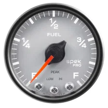 GAUGE; FUEL LEVEL; 2 1/16in.; 0-270O PROGRAMMABLE; SLVR/BLK; SPEK-PRO image 2