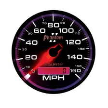 GAUGE; SPEEDOMETER; 3 3/8in.; 160MPH; ELEC. PROGRAMMABLE; PHANTOM II image 2