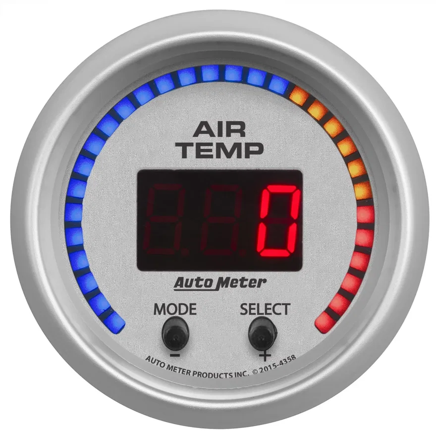GAUGE; AIR TEMP; DUAL; 2 1/16in.; 0-300deg.F; DIGITAL; ULTRA-LITE