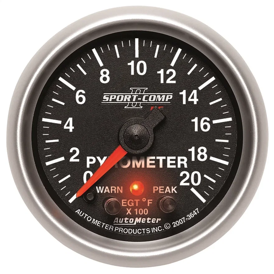 GAUGE; PYROMETER (EGT); 2 1/16in.; 2000deg.F; STEPPER MOTOR W/PK/WRN; SPORT-COMP