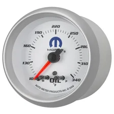 GAUGE; OIL TEMP; 2 5/8in.; 340deg.F; STEPPER MOTOR W/PEAK/WARN; WHITE; MOPAR image 2