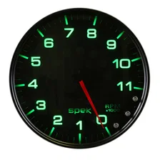 GAUGE; TACHOMETER; 5in.; 11K RPM; W/SHIFT LIGHT/PEAK MEM; BLACK/SMOKE/BLK; SPEK image 2