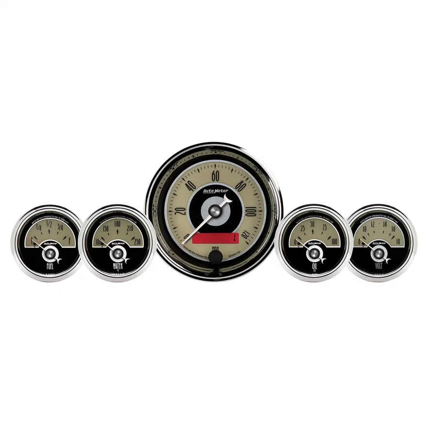 GAUGE KIT; 5 PC.; 3 3/8in./2 1/16in.; ELEC. SPEEDOMETER; CRUISER AD