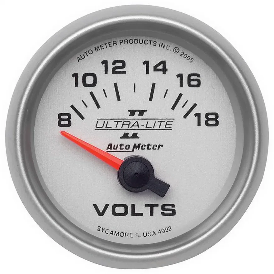 GAUGE; VOLTMETER; 2 1/16in.; 18V; ELECTRIC; ULTRA-LITE II