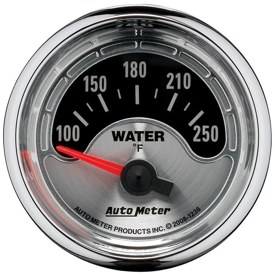 GAUGE; WATER TEMP; 2 1/16in.; 250deg.F; ELEC; AMERICAN MUSCLE