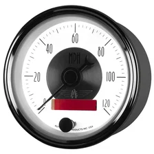 GAUGE; SPEEDO; 3 3/8in.; 120MPH; ELEC. PROGRAM W/LCD ODO; PRESTIGE PEARL image 3