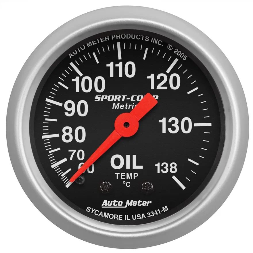 GAUGE; OIL TEMP; 2 1/16in.; 60-140deg.C; MECHANICAL; SPORT-COMP