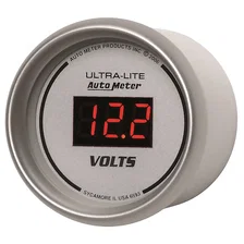 GAUGE; VOLTMETER; 2 1/16in.; 18V; DIGITAL; SILVER DIAL W/RED LED image 2