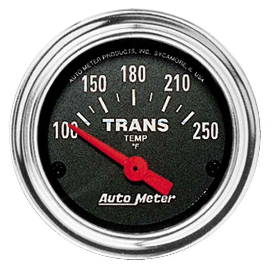 GAUGE; TRANS TEMP; 2 1/16in.; 100-250deg.F; ELECTRIC; TRADITIONAL CHROME