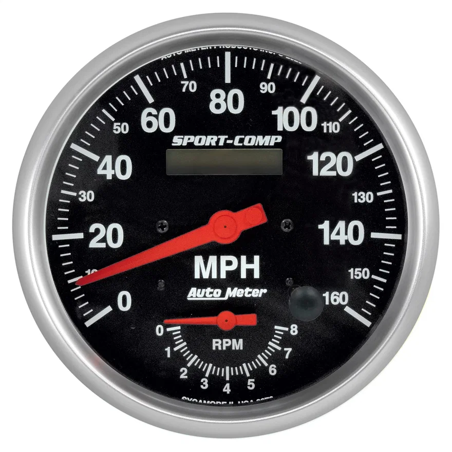 GAUGE; TACH/SPEEDO; 5in.; 160MPH/8K RPM; ELEC. PROGRAM.; SPORT-COMP