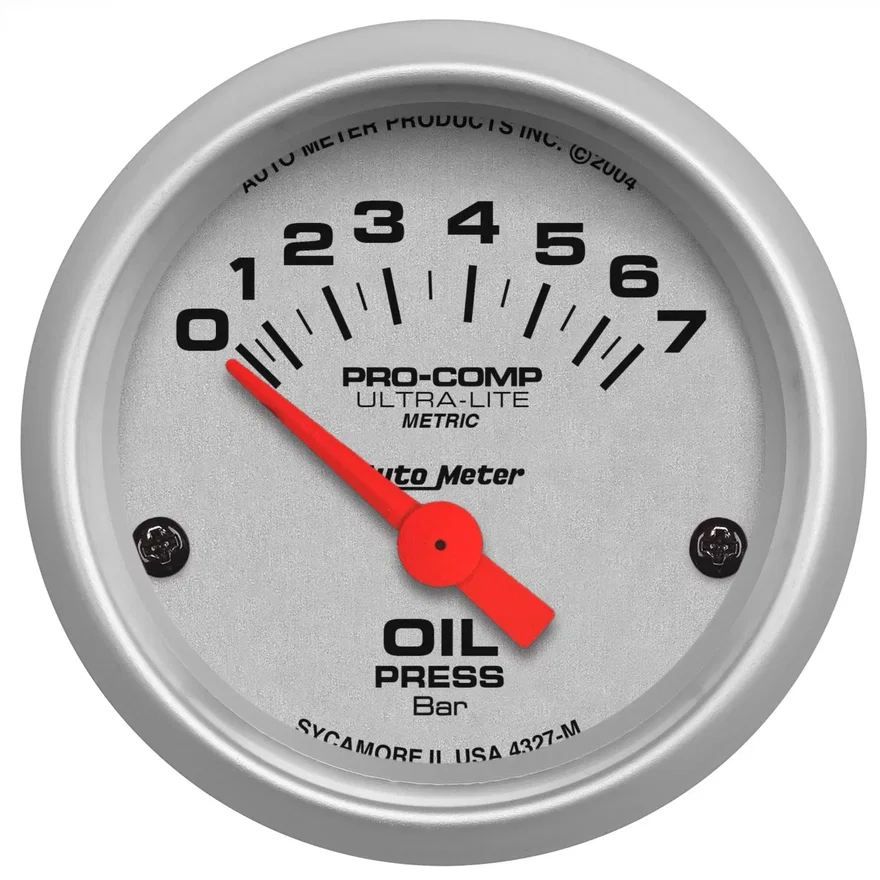 GAUGE; OIL PRESSURE; 2 1/16in.; 7 BAR; ELECTRIC; ULTRA-LITE
