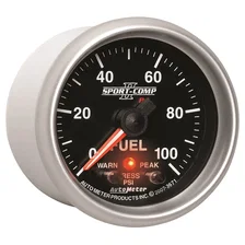GAUGE; FUEL PRESS; 2 1/16in.; 100PSI; DIGITAL STPR MTR W/PK/WRN; SPORT-COMP II image 5