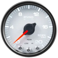 GAUGE; PYRO. (EGT); 2 1/16in.; 2000deg.F; STEPPER MOTOR W/PEAK/WARN; WHT/BLK; SP image 3