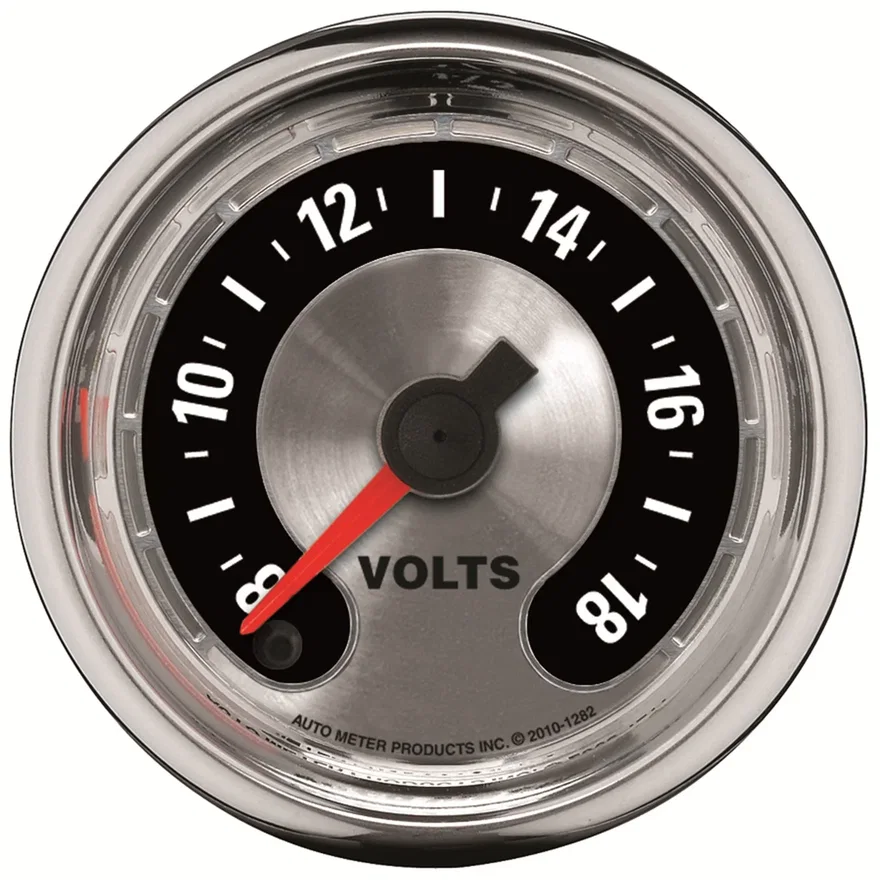 GAUGE; VOLTMETER; 2 1/16in.; 18V; DIGITAL STEPPER MOTOR; AMERICAN MUSCLE