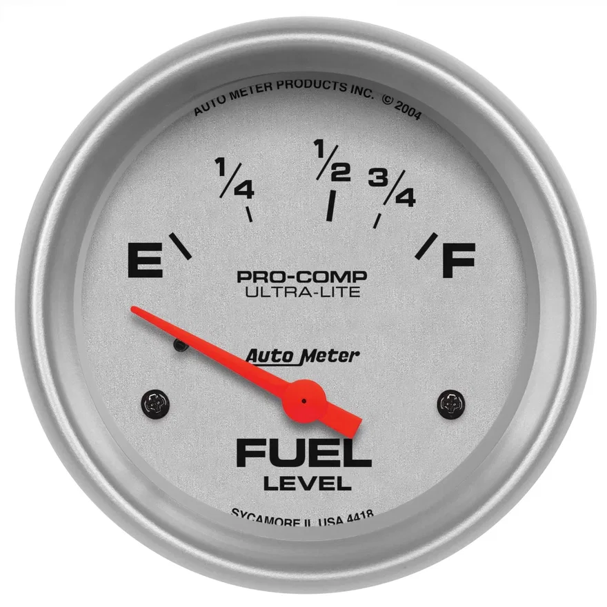 GAUGE; FUEL LEVEL; 2 5/8in.; 16OE TO 158OF; ELEC; ULTRA-LITE