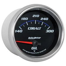 GAUGE; OIL TEMP; 2 5/8in.; 140-300deg.F; ELECTRIC; COBALT image 5