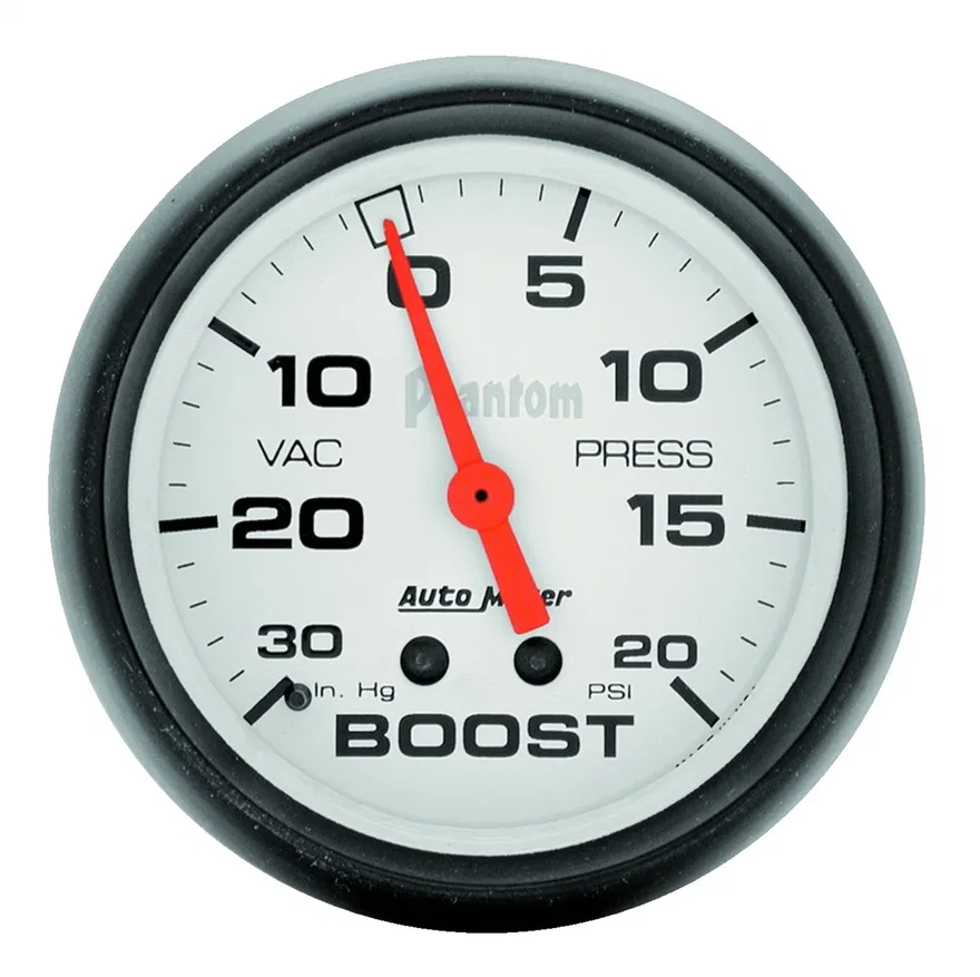GAUGE; VAC/BOOST; 2 5/8in.; 30INHG-20PSI; MECHANICAL; PHANTOM