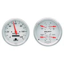 GAUGE KIT; 2 PC.; QUAD/SPEEDOMETER; 5in.; ARCTIC WHITE image 1